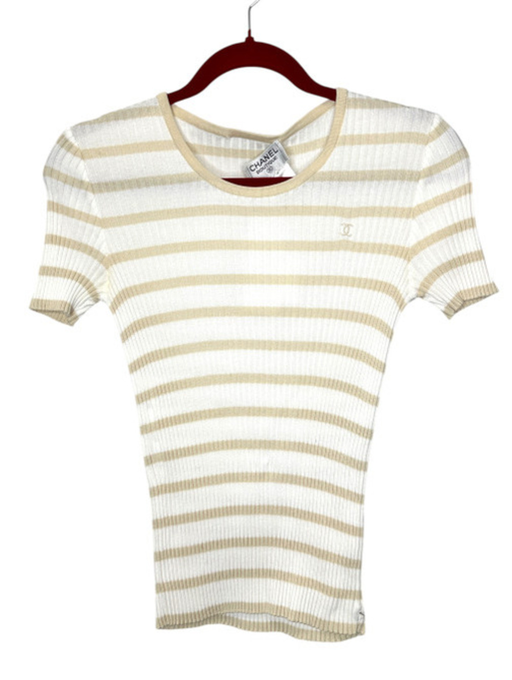 Chanel Ribbed Knit Top from Spring 1998 Collection